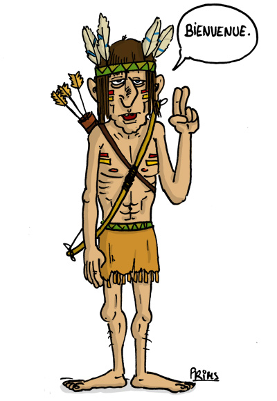 Dessin : L'apache d'accueil