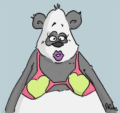 Dessin, BD : Panda en maillot