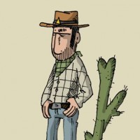 Dessin : Alan et un cactus