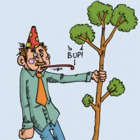 Dessin : Arbuste et f&ecirc;te