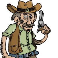 Dessin : Cowboy suspicieux