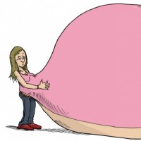 Dessin : Femme extr&ecirc;mement enceinte