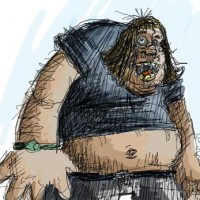 Dessin : Gros type heureux
