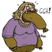 Dessin : La femme saucisse