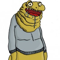Dessin : Lezard en pull