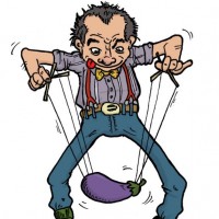 Dessin : Marionnettiste d'aubergine