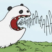 Dessin : Panda limace g&eacute;missant