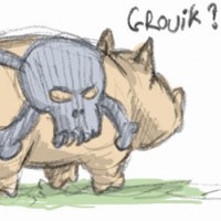 Dessin : Un porc tatou&eacute;