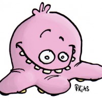 Dessin : Un poulpe rose