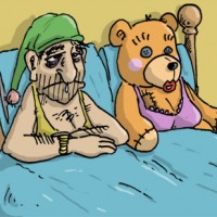 Dessin : Au lit avec Teddy