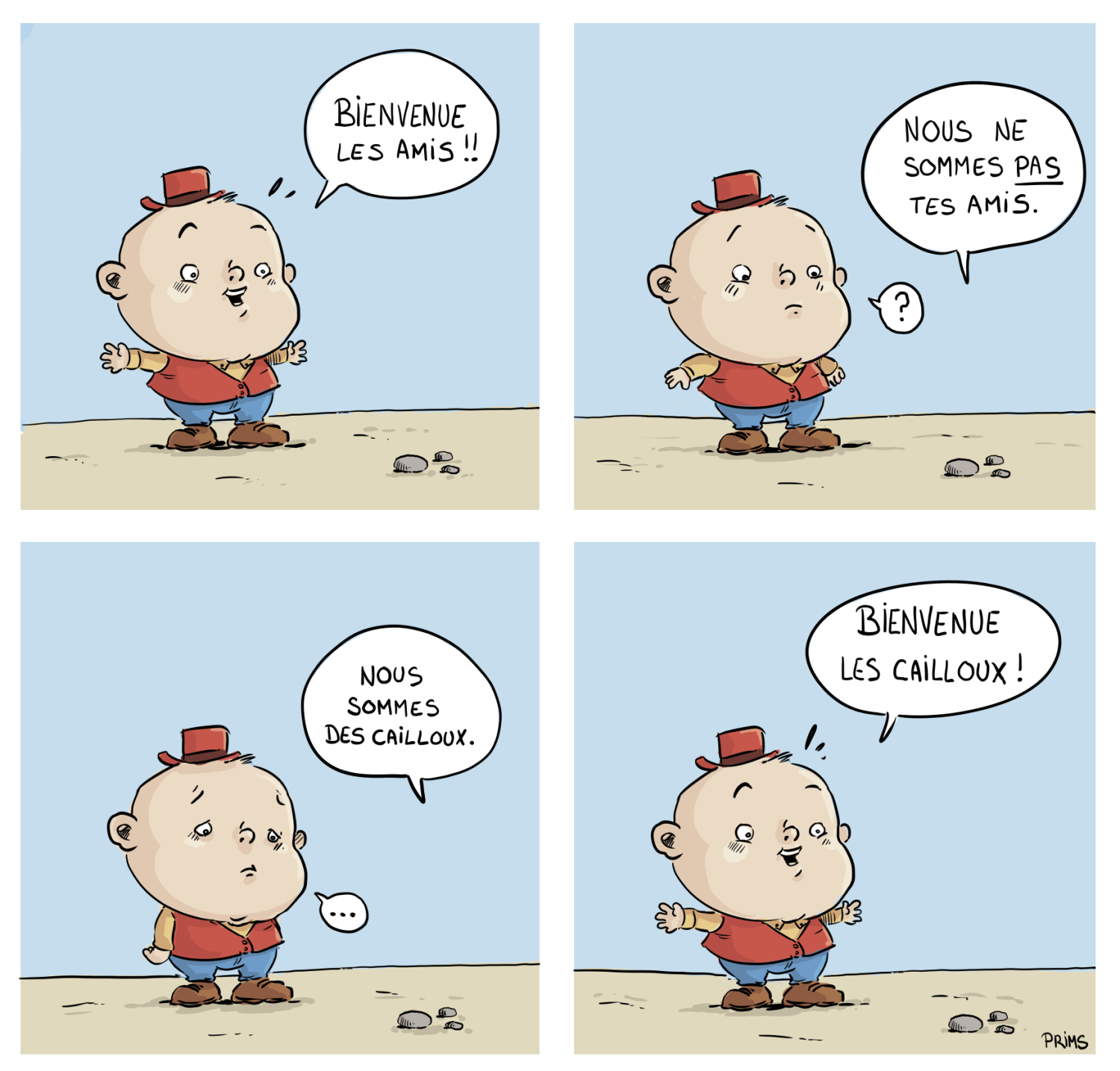 Dessin, BD : Bienvenue les amis ! - par Prims