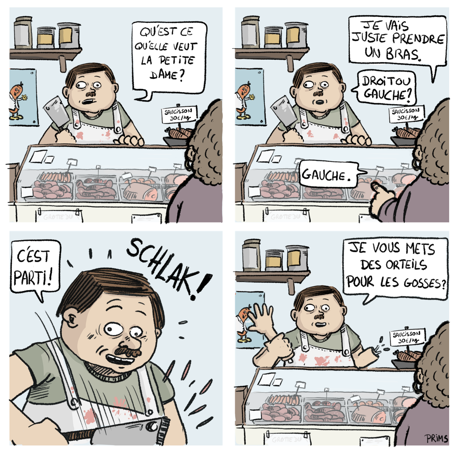 Dessin, BD : Bruno le boucher - par Prims