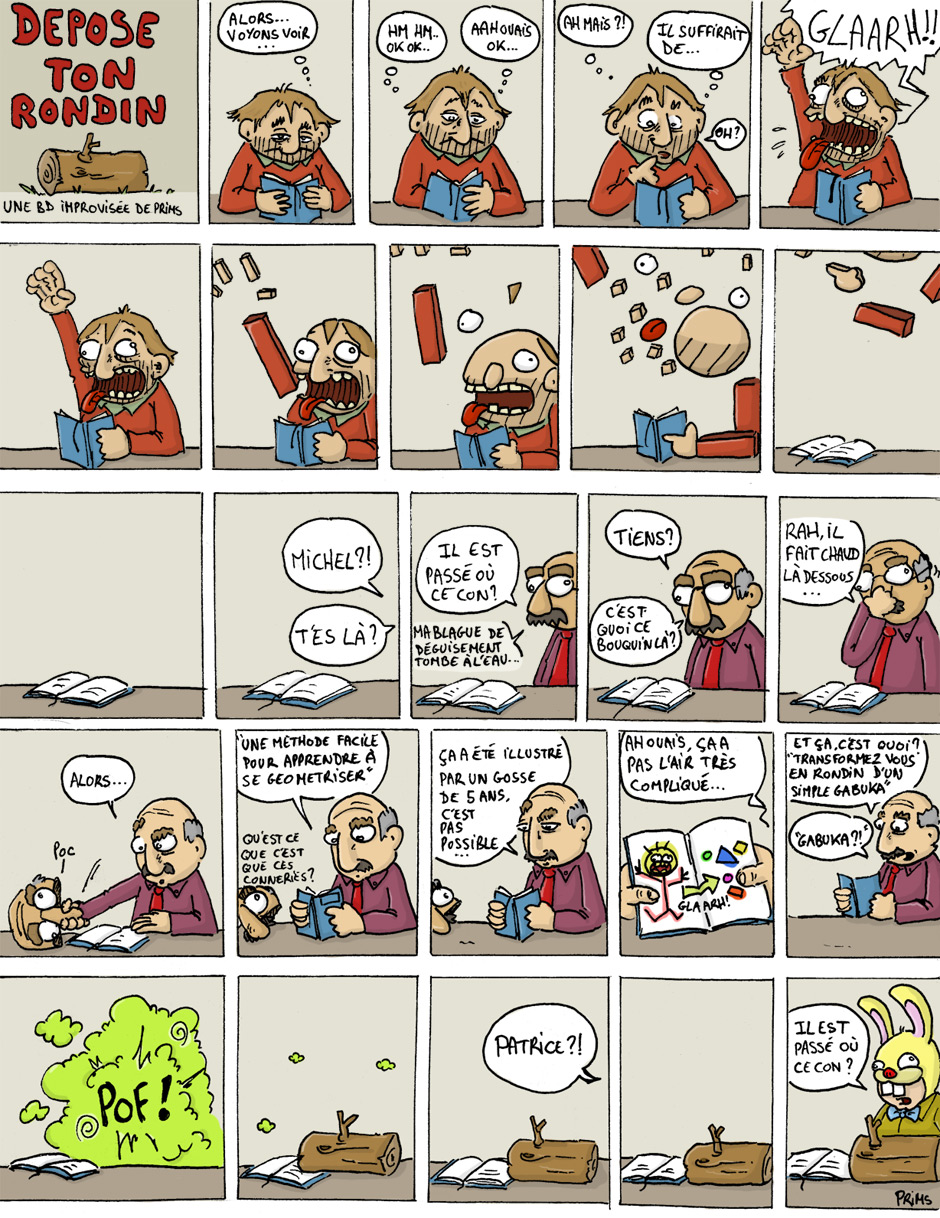 BD humour : D&eacute;pose ton rondin 1