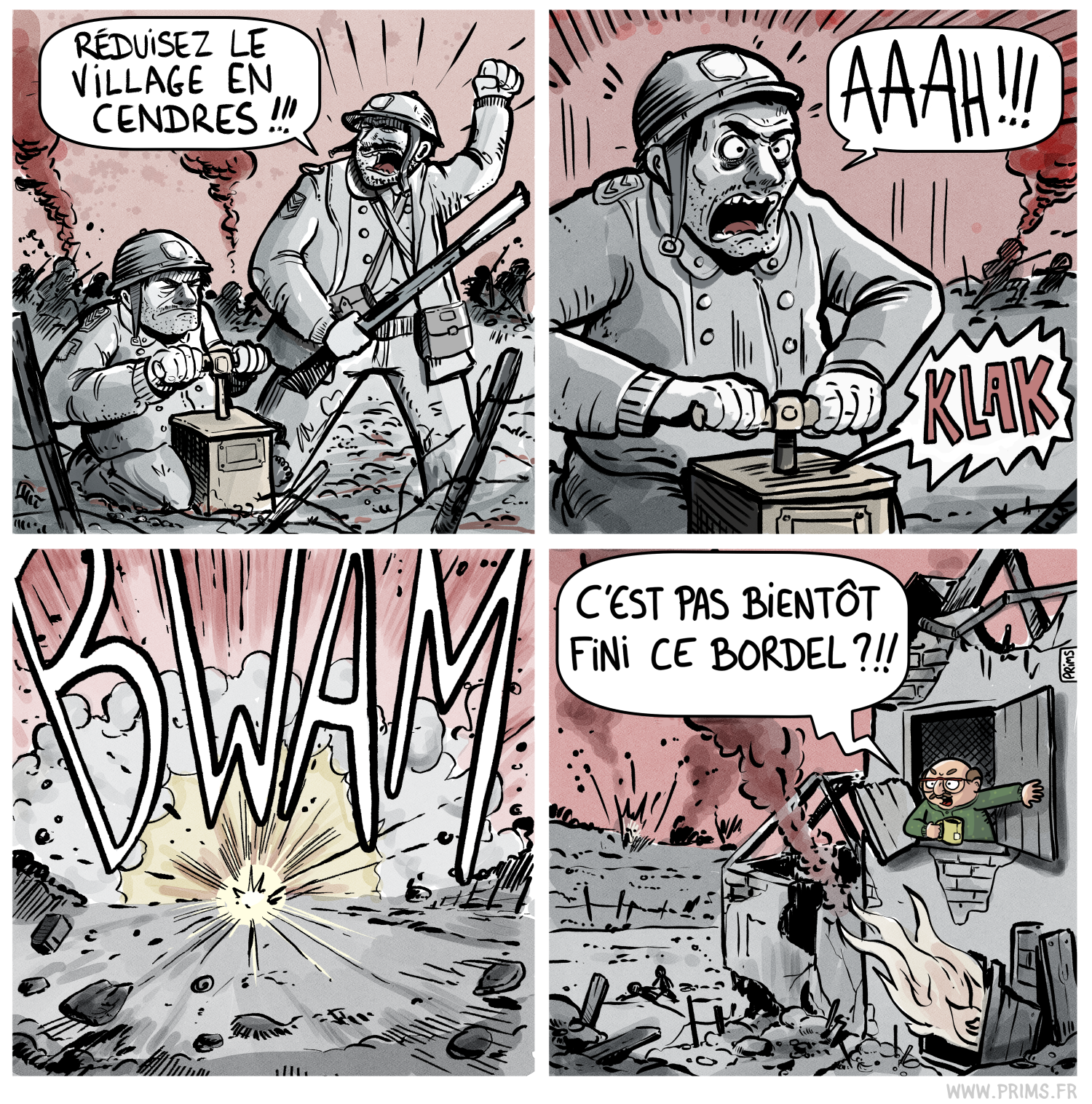 Dessin, BD : Le d&eacute;tonateur - par Prims