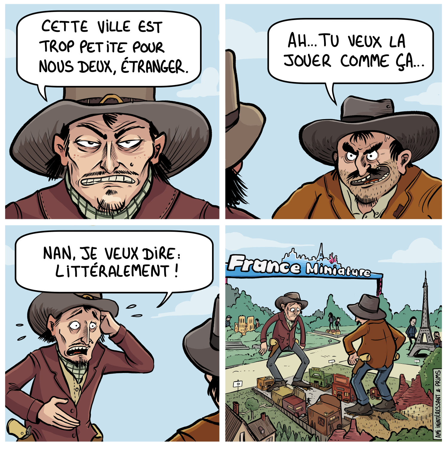 Dessin, BD : Une ville trop petite - par Prims
