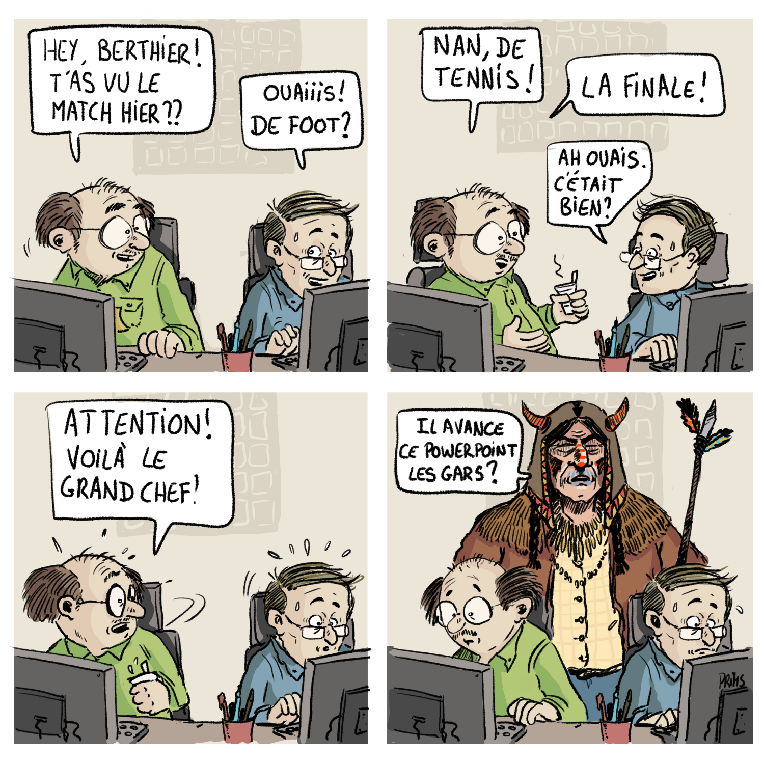 Dessin, BD : Le grand chef - par Prims