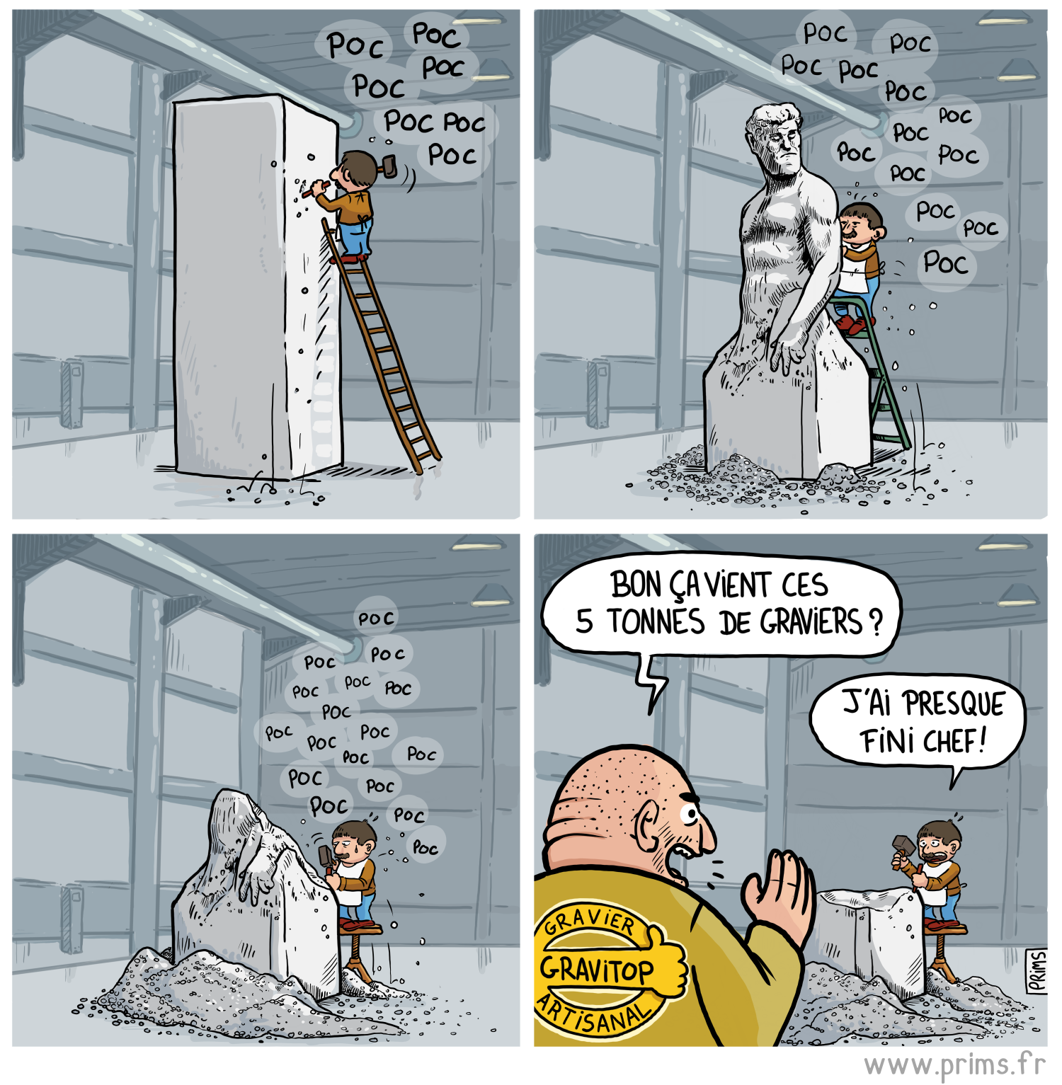 Dessin, BD : Gravitop - par Prims