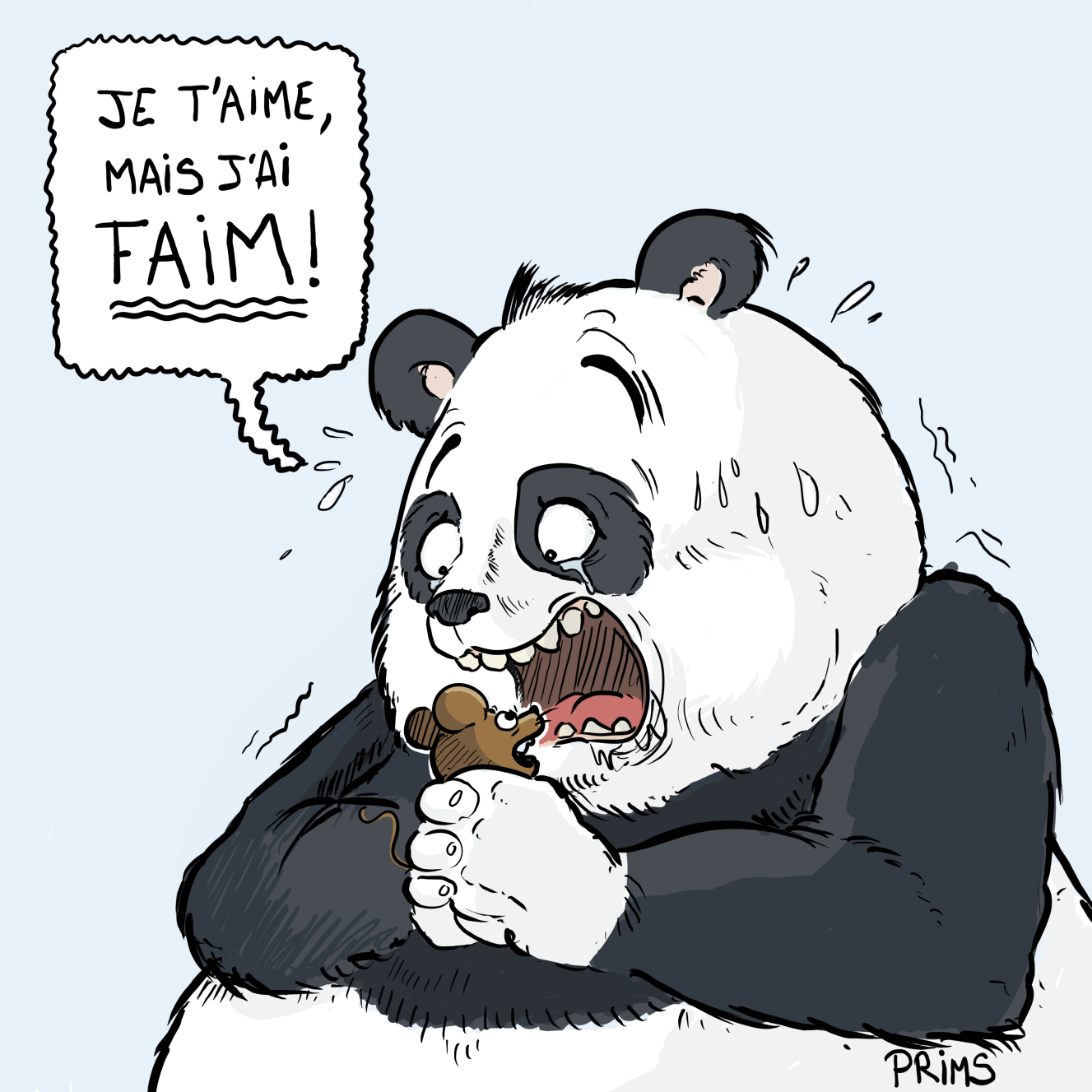 Dessin : La faim du Panda