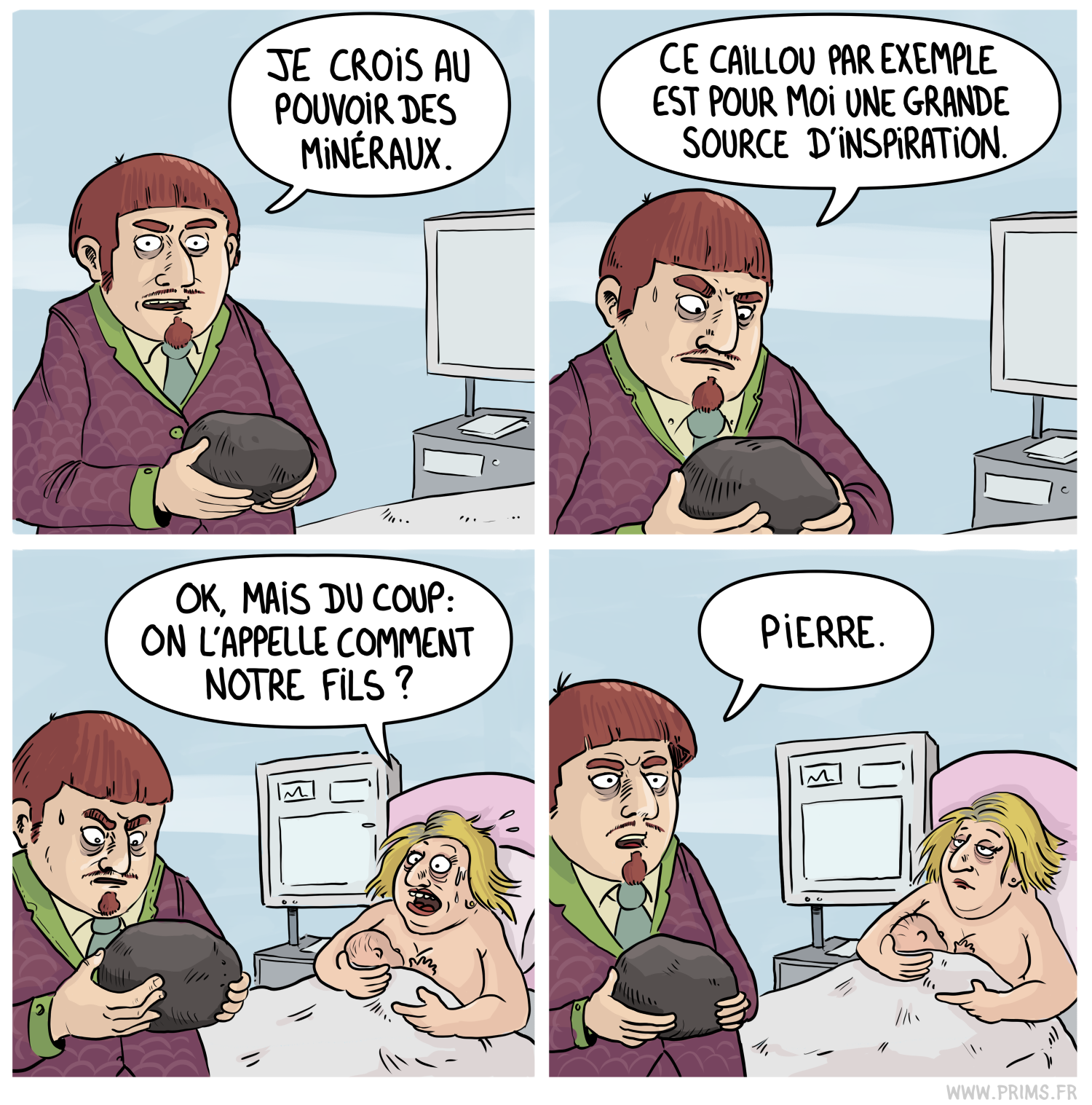 Dessin, BD : Le pouvoir des min&eacute;raux - par Prims