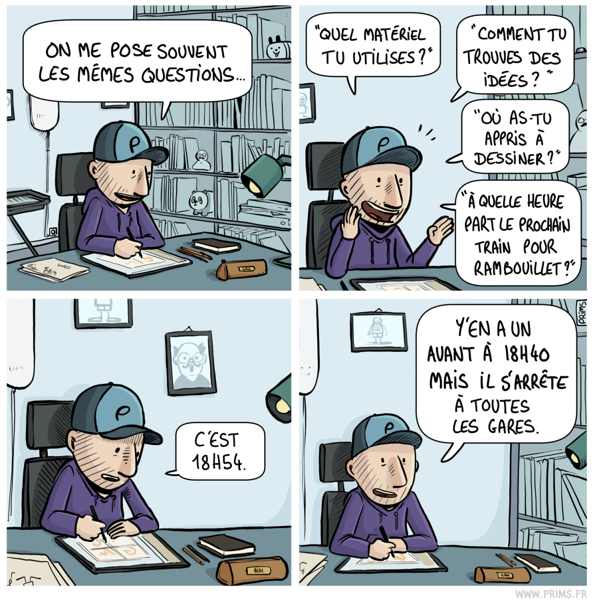 Dessin, BD : Les m&ecirc;mes questions - par Prims
