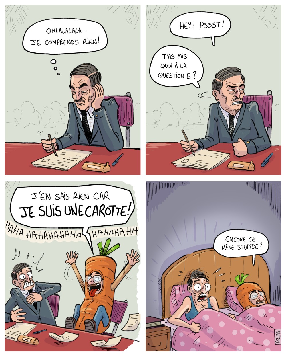 BD humour : Je comprends rien...