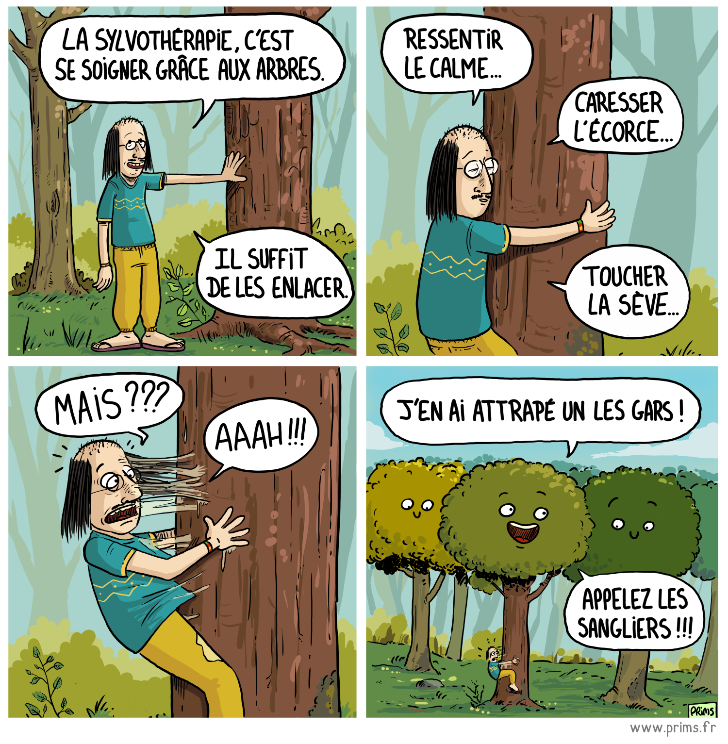 Dessin, BD : Sylvoth&eacute;rapie - par Prims