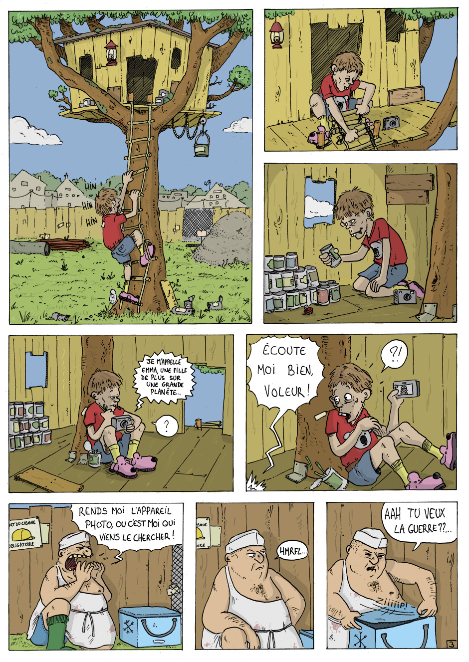 Dessin, BD : Vol &agrave; l'&eacute;talage - par Prims